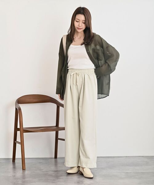 rps（アールピーエス）の「フロントタックワイドイージーパンツ（その他パンツ・レディース・ベージュ/チャコールグレー/アイボリー/ブラック・フリー）」の18枚目の写真