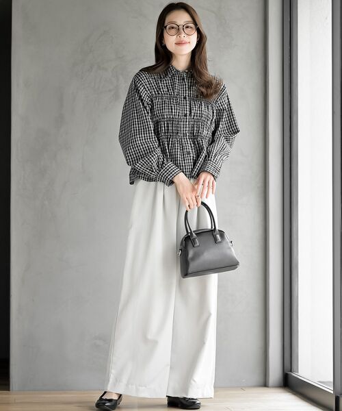 rps（アールピーエス）の「フロントタックワイドイージーパンツ（その他パンツ・レディース・ベージュ/チャコールグレー/アイボリー/ブラック・フリー）」の17枚目の写真