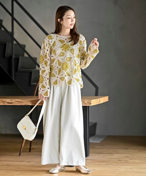 rps（アールピーエス）の「フロントタックワイドイージーパンツ（その他パンツ・レディース・ベージュ/チャコールグレー/アイボリー/ブラック・フリー）」の14枚目の写真