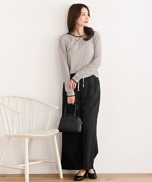 rps（アールピーエス）の「フロントタックワイドイージーパンツ（その他パンツ・レディース・ベージュ/チャコールグレー/アイボリー/ブラック・フリー）」の13枚目の写真