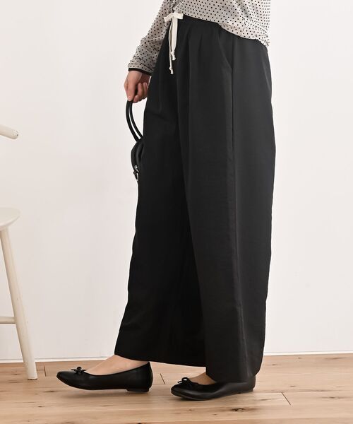 rps（アールピーエス）の「フロントタックワイドイージーパンツ（その他パンツ・レディース・ベージュ/チャコールグレー/アイボリー/ブラック・フリー）」の9枚目の写真