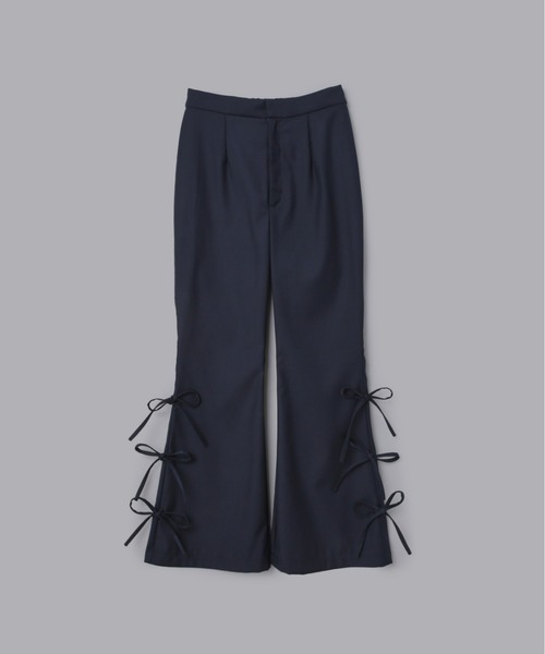 Olu.（オルドット）の「サイドリボンフレアパンツ[セットアップ可能]（その他パンツ・レディース・グレー/ネイビー・0/1）」の13枚目の写真