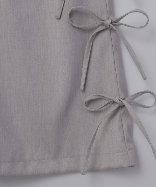 Olu.（オルドット）の「サイドリボンフレアパンツ[セットアップ可能]（その他パンツ・レディース・グレー/ネイビー・0/1）」の17枚目の写真