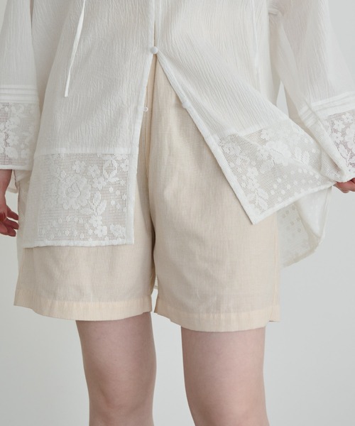 Crisp(クリスプ)の「ストライプハーフパンツ(その他パンツ・レディース・グリーン/イエロー・FREE)」の2枚目の写真