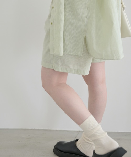 Crisp(クリスプ)の「ストライプハーフパンツ(その他パンツ・レディース・グリーン/イエロー・FREE)」の6枚目の写真
