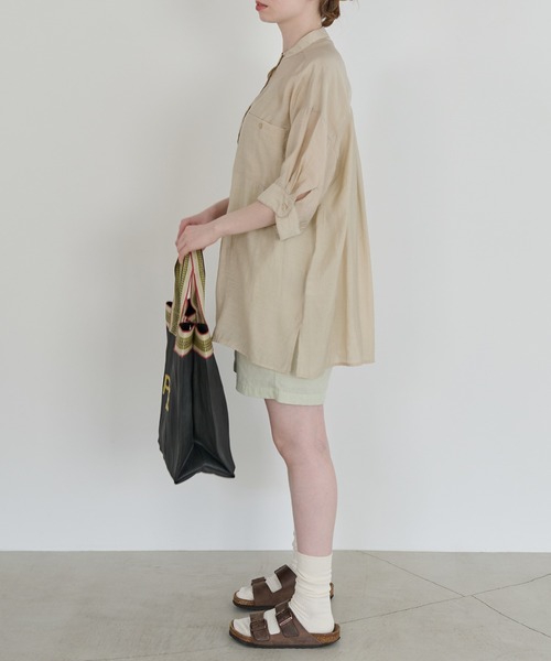 Crisp(クリスプ)の「ストライプハーフパンツ(その他パンツ・レディース・グリーン/イエロー・FREE)」の9枚目の写真