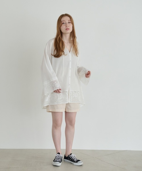 Crisp(クリスプ)の「ストライプハーフパンツ(その他パンツ・レディース・グリーン/イエロー・FREE)」の15枚目の写真