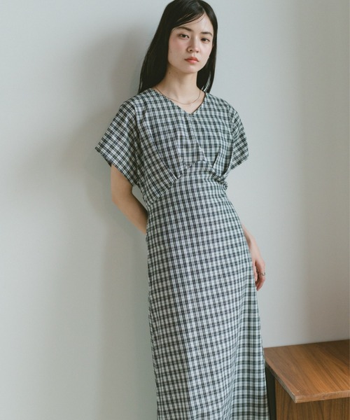 VANNIE U(ヴァニーユー)の「バックリボンウエストカットチェックワンピース(ワンピース・レディース・グレー/ブラック・FREE)」の16枚目の写真