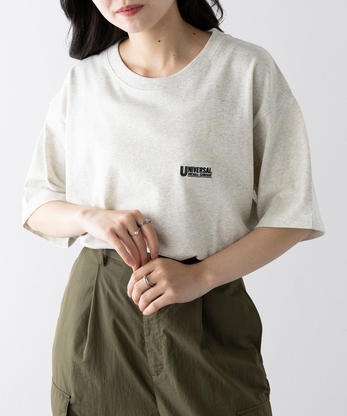 tシャツ 「UNIVERSAL OVERALL」EMBROIDERY TEE U2523249 レディース セール】【UNIVERSAL OVERALL】EMBROIDERY TEE U2523249（T