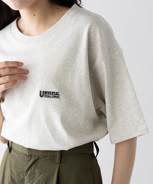 UNIVERSAL OVERALL（ユニバーサルオーバーオール）の「【UNIVERSAL OVERALL】EMBROIDERY TEE U2523249（Tシャツ/カットソー・レディース・ホワイト/ブラック/オートミール・S/M/L/XL）」の18枚目の写真