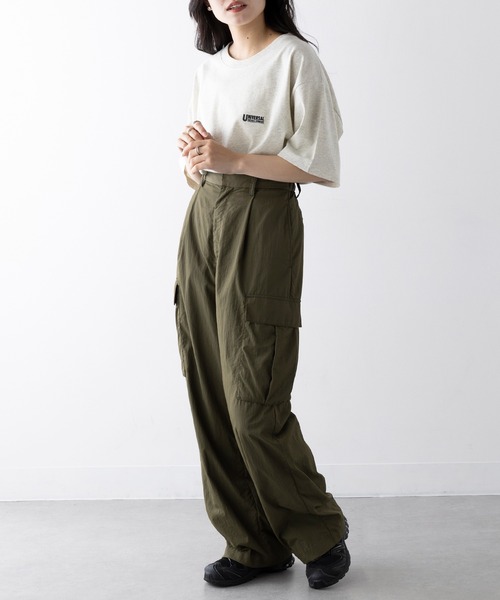 tシャツ 「UNIVERSAL OVERALL」EMBROIDERY TEE U2523249 レディース セール】【UNIVERSAL OVERALL】EMBROIDERY TEE U2523249（T