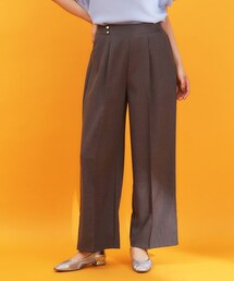 THE SHOP TK | 麻調ピンタックワイドパンツ【洗濯機OK】(その他パンツ)