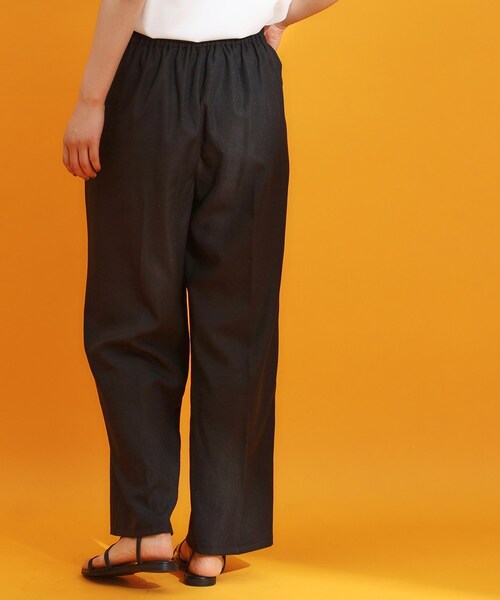 THE SHOP TK (ザ ショップ ティーケー )の「麻調ピンタックワイドパンツ【洗濯機OK】(その他パンツ・レディース・ブラック/ブラウン系その他/ベージュ・11/12/13)」の5枚目の写真