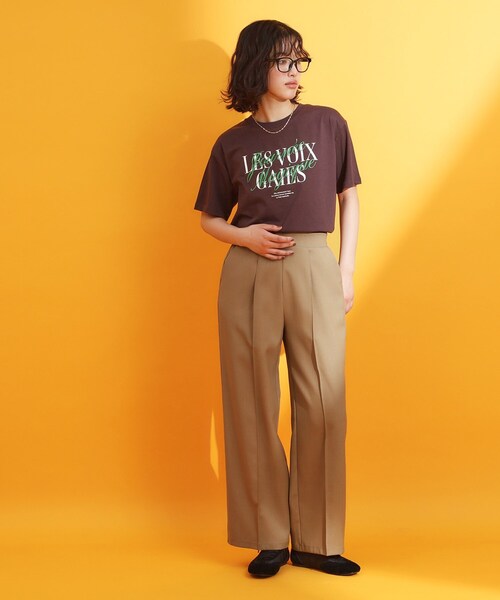 THE SHOP TK (ザ ショップ ティーケー )の「麻調ピンタックワイドパンツ【洗濯機OK】(その他パンツ・レディース・ブラック/ブラウン系その他/ベージュ・11/12/13)」の13枚目の写真