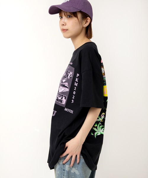 RNA(アールエヌエー)の「M2517 PINKMOTEL ホノルルメモリーT(Tシャツ/カットソー・レディース・ブラック/アッシュグレー/ピンク・MEDIUM)」の4枚目の写真