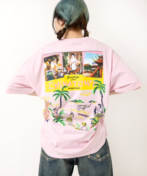RNA(アールエヌエー)の「M2517 PINKMOTEL ホノルルメモリーT(Tシャツ/カットソー・レディース・ブラック/アッシュグレー/ピンク・MEDIUM)」の16枚目の写真