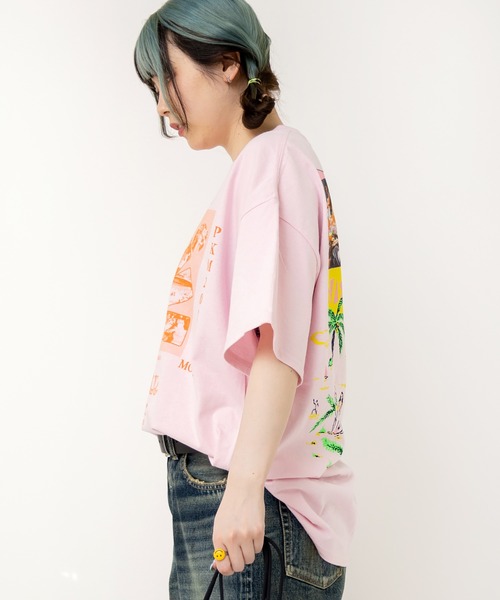 RNA(アールエヌエー)の「M2517 PINKMOTEL ホノルルメモリーT(Tシャツ/カットソー・レディース・ブラック/アッシュグレー/ピンク・MEDIUM)」の15枚目の写真