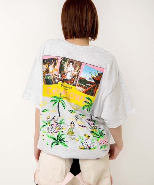 RNA(アールエヌエー)の「M2517 PINKMOTEL ホノルルメモリーT(Tシャツ/カットソー・レディース・ブラック/アッシュグレー/ピンク・MEDIUM)」の9枚目の写真