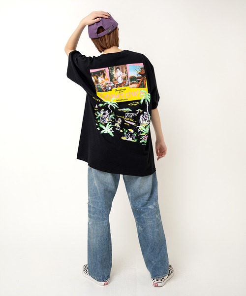 RNA(アールエヌエー)の「M2517 PINKMOTEL ホノルルメモリーT(Tシャツ/カットソー・レディース・ブラック/アッシュグレー/ピンク・MEDIUM)」の21枚目の写真
