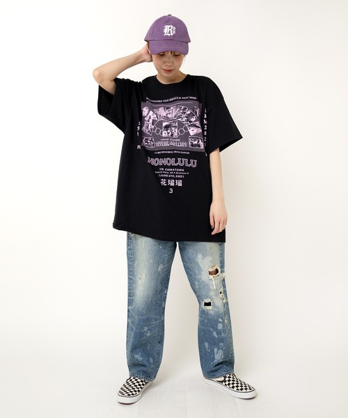 RNA(アールエヌエー)の「M2517 PINKMOTEL ホノルルメモリーT(Tシャツ/カットソー・レディース・ブラック/アッシュグレー/ピンク・MEDIUM)」の19枚目の写真