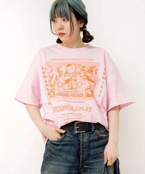 RNA(アールエヌエー)の「M2517 PINKMOTEL ホノルルメモリーT(Tシャツ/カットソー・レディース・ブラック/アッシュグレー/ピンク・MEDIUM)」の14枚目の写真