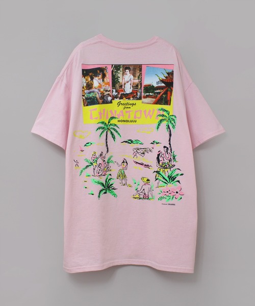 RNA(アールエヌエー)の「M2517 PINKMOTEL ホノルルメモリーT(Tシャツ/カットソー・レディース・ブラック/アッシュグレー/ピンク・MEDIUM)」の18枚目の写真