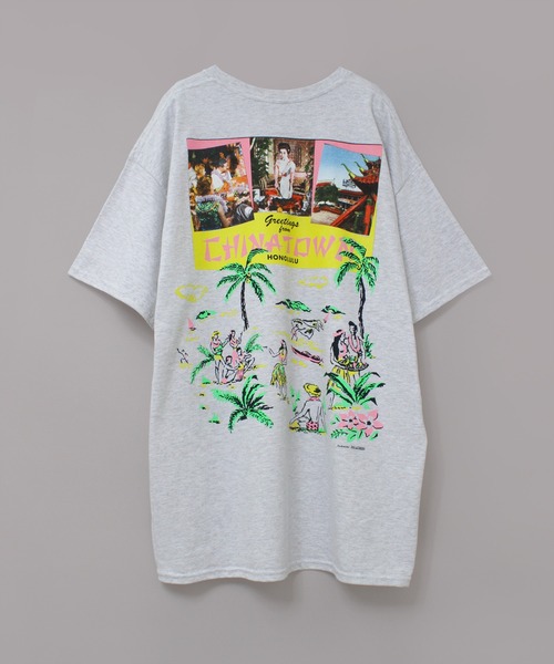 RNA(アールエヌエー)の「M2517 PINKMOTEL ホノルルメモリーT(Tシャツ/カットソー・レディース・ブラック/アッシュグレー/ピンク・MEDIUM)」の11枚目の写真