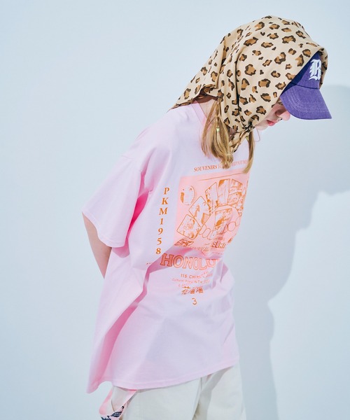 RNA(アールエヌエー)の「M2517 PINKMOTEL ホノルルメモリーT(Tシャツ/カットソー・レディース・ブラック/アッシュグレー/ピンク・MEDIUM)」の13枚目の写真