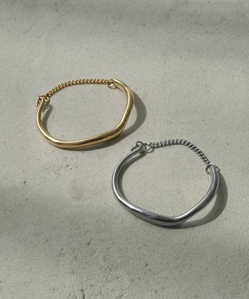 エレガント ゴールド バングル Fusion 18 Kt. yellow gold bangle with white diamonds | Georg