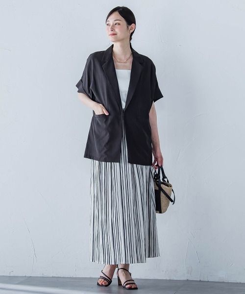 LAUTREAMONT（ロートレアモン）の「【WEB限定】シアースラブジャケット≪手洗い可能≫（その他アウター・レディース・グレー/ブラック/ライトブルー・11号/9号）」の7枚目の写真