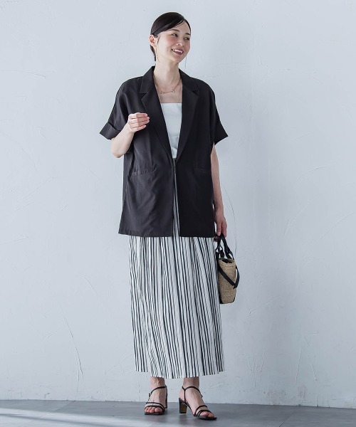 LAUTREAMONT（ロートレアモン）の「【WEB限定】シアースラブジャケット≪手洗い可能≫（その他アウター・レディース・グレー/ブラック/ライトブルー・11号/9号）」の8枚目の写真