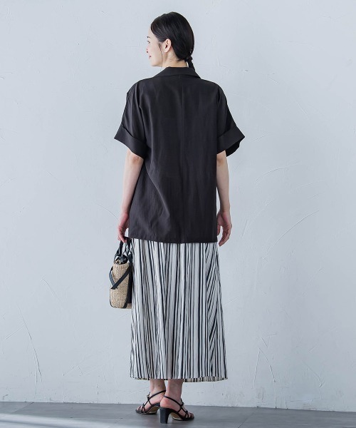 LAUTREAMONT（ロートレアモン）の「【WEB限定】シアースラブジャケット≪手洗い可能≫（その他アウター・レディース・グレー/ブラック/ライトブルー・11号/9号）」の10枚目の写真