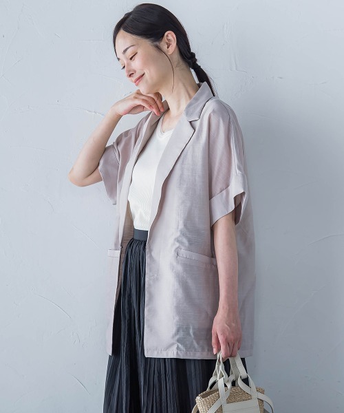 LAUTREAMONT（ロートレアモン）の「【WEB限定】シアースラブジャケット≪手洗い可能≫（その他アウター・レディース・グレー/ブラック/ライトブルー・11号/9号）」の12枚目の写真