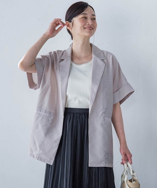 LAUTREAMONT（ロートレアモン）の「【WEB限定】シアースラブジャケット≪手洗い可能≫（その他アウター・レディース・グレー/ブラック/ライトブルー・11号/9号）」の13枚目の写真