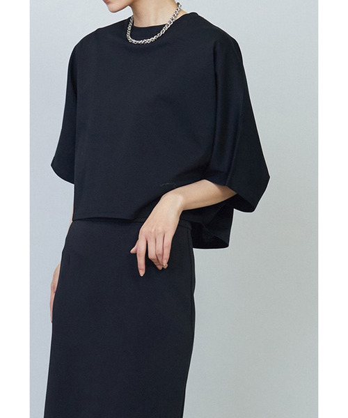 1er Arrondissement（プルミエアロンディスモン）の「ハイゲージポンチクロップドTシャツ（Tシャツ/カットソー・レディース・オフホワイト/ブラック系その他3/ブラウン系その他5・FREE）」の2枚目の写真