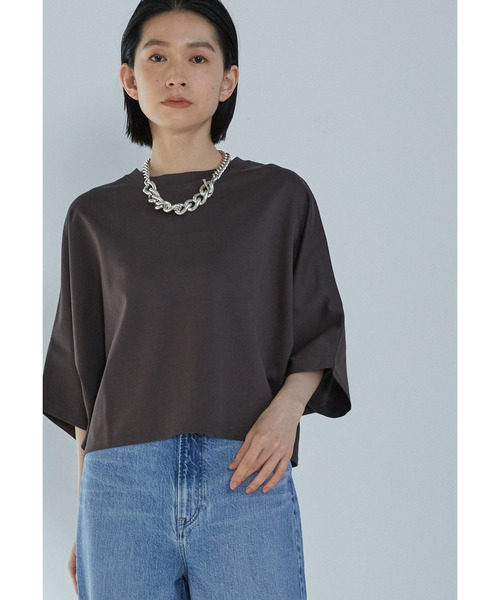 1er Arrondissement（プルミエアロンディスモン）の「ハイゲージポンチクロップドTシャツ（Tシャツ/カットソー・レディース・オフホワイト/ブラック系その他3/ブラウン系その他5・FREE）」の3枚目の写真