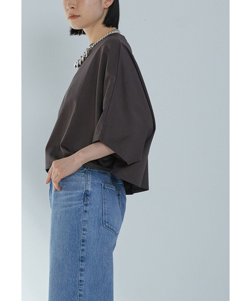 1er Arrondissement（プルミエアロンディスモン）の「ハイゲージポンチクロップドTシャツ（Tシャツ/カットソー・レディース・オフホワイト/ブラック系その他3/ブラウン系その他5・FREE）」の6枚目の写真