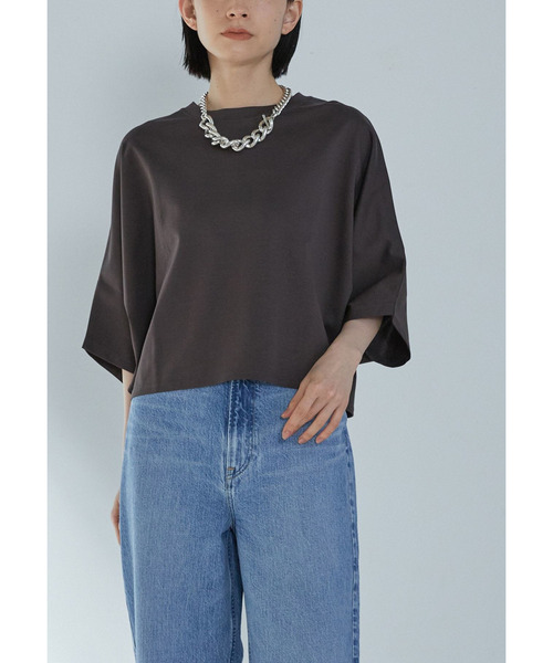 1er Arrondissement（プルミエアロンディスモン）の「ハイゲージポンチクロップドTシャツ（Tシャツ/カットソー・レディース・オフホワイト/ブラック系その他3/ブラウン系その他5・FREE）」の7枚目の写真