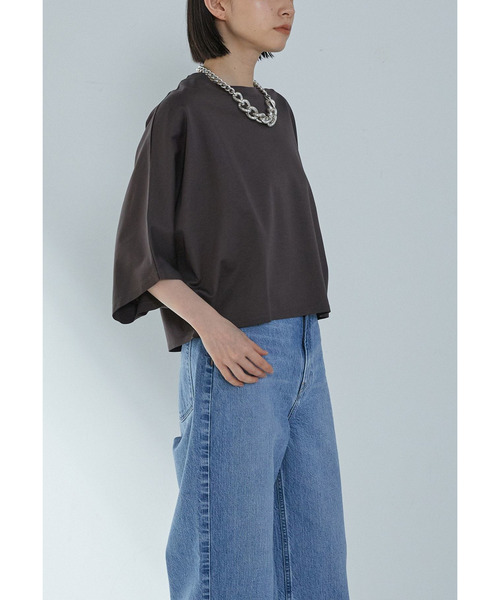 1er Arrondissement（プルミエアロンディスモン）の「ハイゲージポンチクロップドTシャツ（Tシャツ/カットソー・レディース・オフホワイト/ブラック系その他3/ブラウン系その他5・FREE）」の8枚目の写真