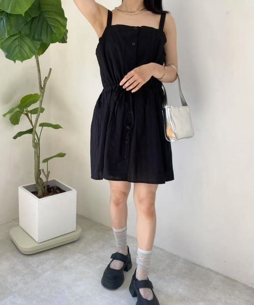 mebole(メボレ)の「サスペンダービスチェミニワンピース(ワンピース・レディース・ホワイト/ブラック・FREE)」の20枚目の写真