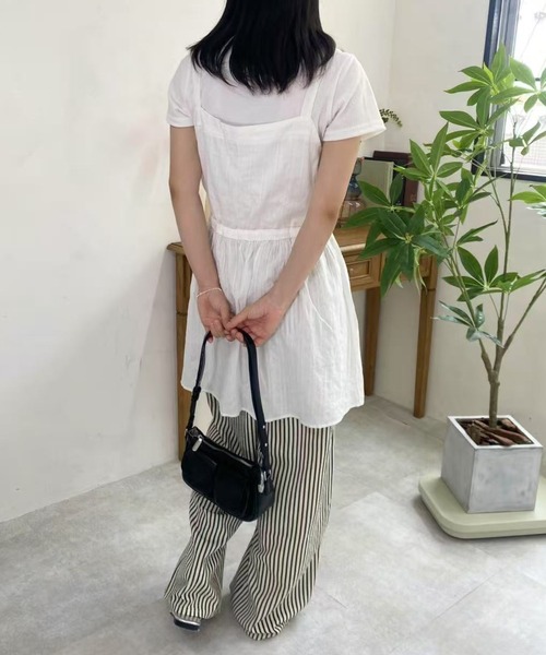 mebole(メボレ)の「サスペンダービスチェミニワンピース(ワンピース・レディース・ホワイト/ブラック・FREE)」の17枚目の写真