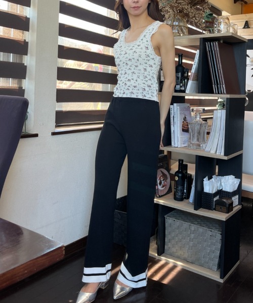 Loco Ocean(ロコオーシャン)の「小花柄レース 太ストラップ タンクトップ 夏服(タンクトップ・レディース・ホワイト/ピンク/ブラック・FREE)」の6枚目の写真