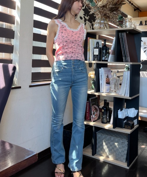 Loco Ocean(ロコオーシャン)の「小花柄レース 太ストラップ タンクトップ 夏服(タンクトップ・レディース・ホワイト/ピンク/ブラック・FREE)」の18枚目の写真
