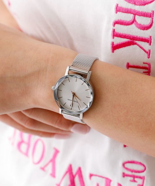 PIERRE LANNIER(ピエール・ラニエ)の「【Pierre Lannier/ピエール・ラニエ】マルチプル/金属ベルト/レディース/腕時計/キラキラ/エレガント【WEB限定】(アナログ腕時計・レディース・シルバー/エメラルド/ブラウン/ピンクゴールド/ネイビー・フリー)」の1枚目の写真