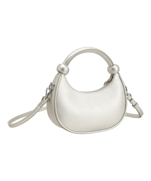 MARY QUANT* ハーフムーンメタルデイジー 2WAYショルダー 送料込 ハーフムーンメタルデイジー 2WAYショルダー（ショルダーバッグ