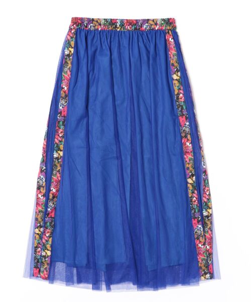 ScoLar（スカラー）の「152702：サイド切替POP柄チュールスカート（スカート・レディース・ブルー/ピンク/ブラック・M）」の11枚目の写真