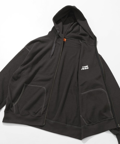 KRIFF MAYER（クリフメイヤー）の「ハニカムワッフルジップパーカー（パーカー・メンズ・ネイビー/チャコール/グレー/ナチュラル・MEDIUM/X-LARGE/LARGE）」の7枚目の写真