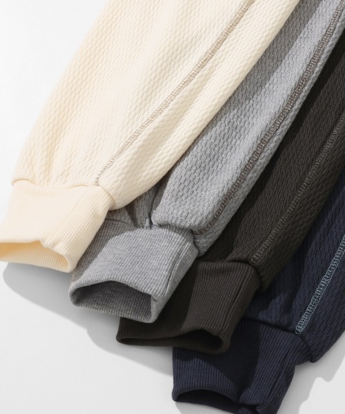 KRIFF MAYER（クリフメイヤー）の「ハニカムワッフルジップパーカー（パーカー・メンズ・ネイビー/チャコール/グレー/ナチュラル・MEDIUM/X-LARGE/LARGE）」の12枚目の写真