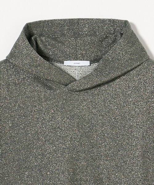 ASTRAET(アストラット)の「<ASTRAET>ラメ ウラケ フーデッド ノースリーブプルオーバー(Tシャツ/カットソー・レディース・ダークグレー/ライトグレー・FREE)」の7枚目の写真