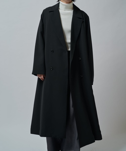 Lui's(ルイス)の「ベーシックロングトレンチコート(トレンチコート・メンズ・チャコールグレー/ブラック・S/M)」の1枚目の写真